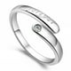 thumbnail image 2 of Anillo de corona de Plata de Ley 925 abierto ajustable plata/oro para mujer exquisita joyería para novia estudiante regalo de fiesta de boda, 2 of 2