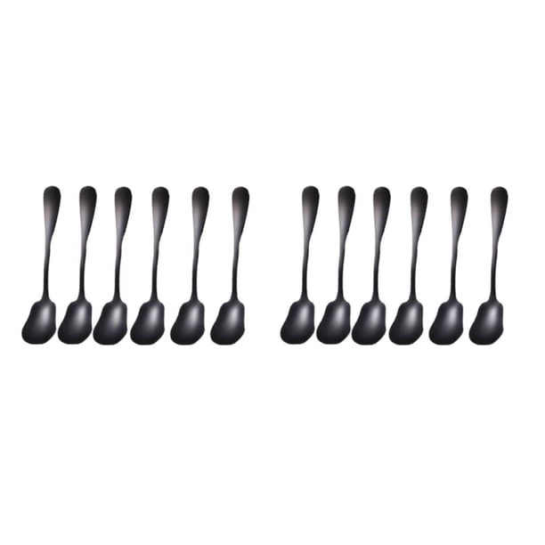 Cateissary Juego de cubiertos de viaje con forma de concha y tenedor de cucharadita de 6 uds., vajilla de cocina, cuchara impresa para postres Tipo 4 2Conjunto