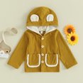 thumbnail image 5 of KYAIGUO Baby Boys Girls Corduroy Jacket Coats Long Sleeve Hoodie Single Breasted Spring Autumn Coats Outerwear for Infant Toddler 6 Months-4 Years, 5 of 9