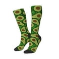 thumbnail image 2 of Daiia Sports Socks Big Colorful Avocados Printed Novelty Crew Socks for Men Women Knee High Socks Cotton Socks Soft & Breathable Support Unisex Socks, 2 of 9