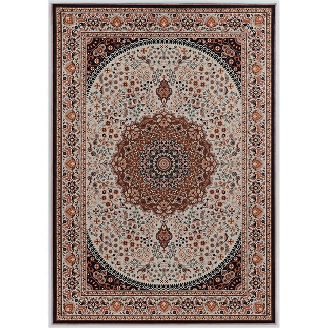 Riverbay Furniture 3'3" x 5' Area Rug in Cream and Copper