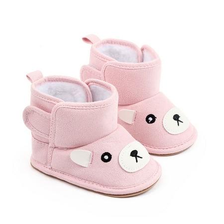 

Baby Winter Warm Boots Infant Newborn Cute Cartoon Print Shoes Girls Boys First Walkers Soft Keep Warm Snow Booties