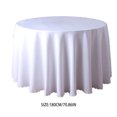 thumbnail image 4 of Table Cover Polyester Round Desk Protector Indoor Tablecloth Cloths For Parties Garden Christmas Birthday Party Hotel Centerpieces Dinner, 4 of 6