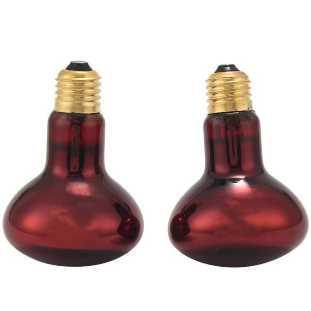 100W 2 Pack Infrared Heat Lamp Bulb Red Light Heat Bulbs