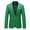 #410-Green, variant on Men's Suit Blazer Set, Solid Color Notched Lapel Long Sleeve with Pocket, Single Button Formal Business Attire for Wedding and Office