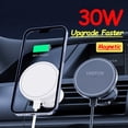 thumbnail image 2 of Cargador inalámbrico magnético para coche de 30 W Macsafe para iPhone 12, 13, 14, 15 Pro Max, mini soporte para teléfono con ventilación de aire para coche, carga rápida para coche, 2 of 5