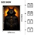 thumbnail image 3 of Cat Magician Black Ring Binder Notebook Journey Note Diary College Ruled Spiral Notebook Study Loose Leaf Paper A5 60 Pages, 3 of 8