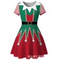 thumbnail image 3 of Vestido de Navidad europeo y americano para niños, estampado de dibujos animados, Princesa, Serie de Navidad, nuevo, 3 of 5