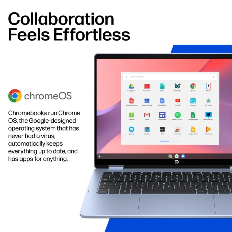 HP Chromebook x360 14 Laptop PC 2K Chrome OS Intel N150 4GB 128GB