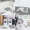 thumbnail image 5 of Gray Floral and Petal Pattern Kitchen Rugs Sets Of 2,Anti Fatigue Kitchen Mat Rugs Non Slip Washable,Decorative Kitchen Floor Mats for Kitchen,Sink,Laundry,17"x30"+17"x47", 5 of 7