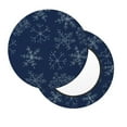 thumbnail image 2 of Daiia Snowflake Dark Blue Stool Covers Round,Round Bar Stool Covers Waterproof Bar Chair Covers Washable Stool Cushion Slipcover for 12-14 Inch Chair-12 inch, 2 of 7
