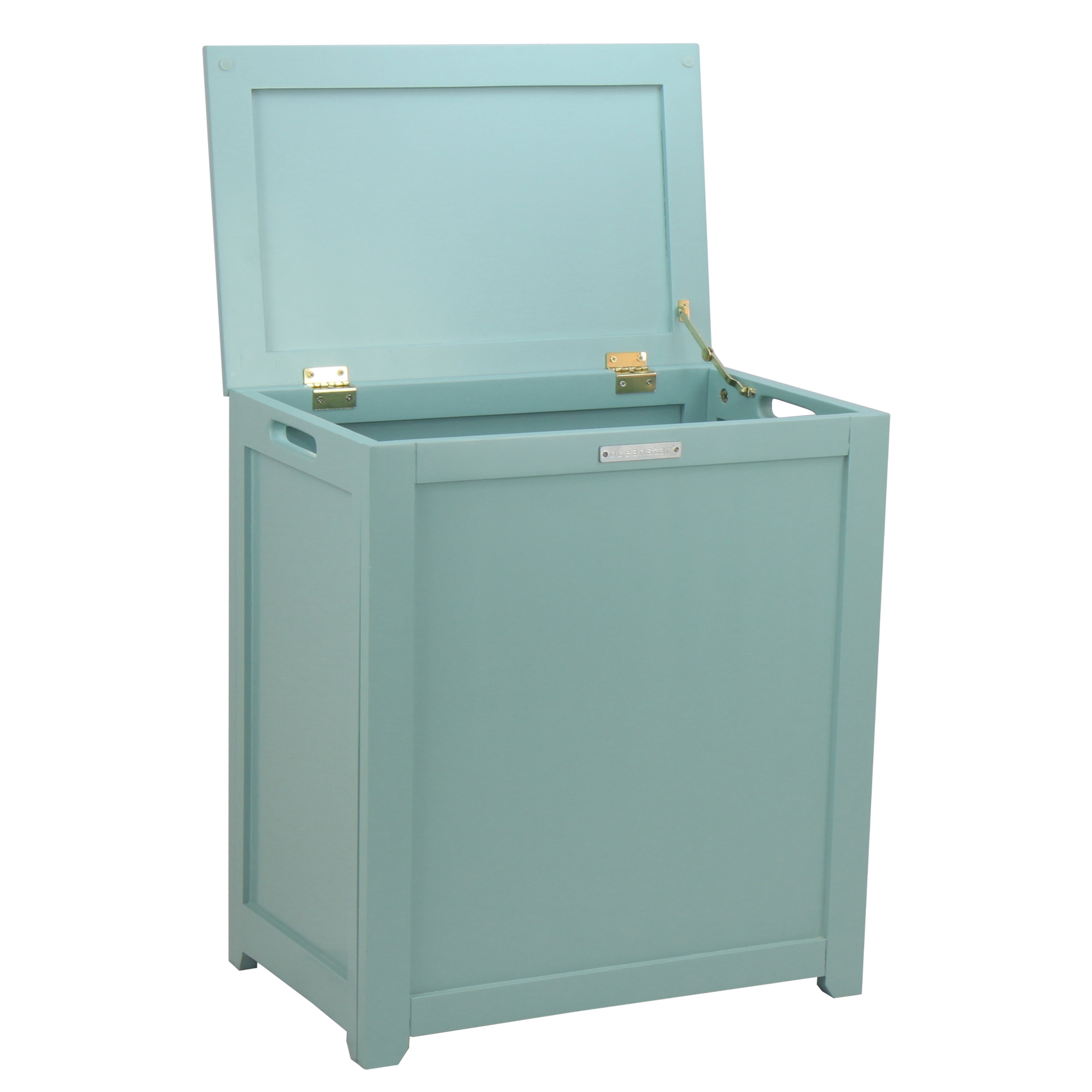 Oceanstar Wooden Storage Laundry Hamper, Turquoise Color, 20.3 L x 13.3 W x 24 H inches, Age Group Adult