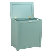 Oceanstar Wooden Storage Laundry Hamper, Turquoise Color, 20.3 L x 13.3 W x 24 H inches, Age Group Adult