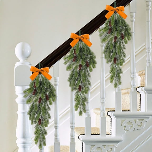 AZXY Christmas Garland, Christmas Tree Garland, 6.5 Ft Plastic Brown Christmas Garland, Christmas Indoor Outdoor Garland for Christmas Decoration