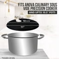 thumbnail image 4 of 1Pcs Silicone Lids - Fits Up to 10.5Inch Stock Pots - Compatible for Anova Culinary Sous Vide Precision Cookers Black,1 x Silicone Lid,Black, 4 of 7