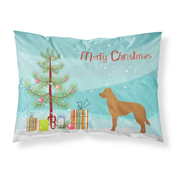 Lurcher 2 Christmas Tree Fabric Standard Pillowcase