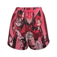 thumbnail image 3 of Hazbin Hotel Poster Women's Leg Shorts Drawstring Elastic High Waist Loose Short Summer Home Beach Holiday Sweat Shorts With Pockets For Lady Girls, 3 of 6