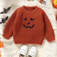 thumbnail image 7 of UngA Toddler Halloween Costume Baby Halloween Sweater Pumpkin Embroidery Crewneck Knit Sweatshirt Pullover Tops Toddler Boy Girl Fall Winter Clothes Orange,18-24 Months, 7 of 7