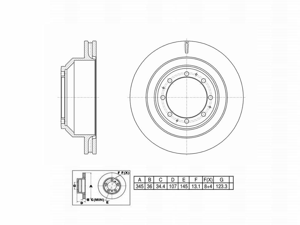 Winstop Brake Rotor, Rear WS248231, Ford E-350 Super Duty 2019-2008