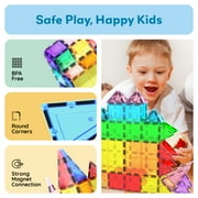 PICASSO-TILES Magnetic Tiles for Kids, 101PC STEM Building Blocks Educational Magnet Toy