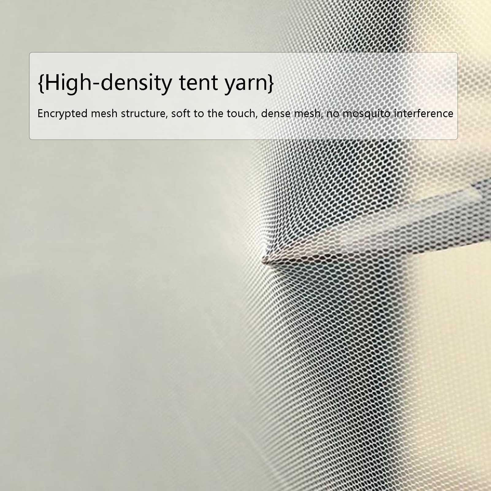 Mosquito Net, 3 Door Canopy Bed Square Top with Bottom Travel House Anti Mosquito Tent for Bedroom, Outdoor, Camping, Travel