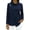 Navy, variant on Kelon Shirts for Women Long Sleeve Cowl Neck Going Out Outfits Y2k Clothes Fashion Clothes Vacation Outfits, 3XL