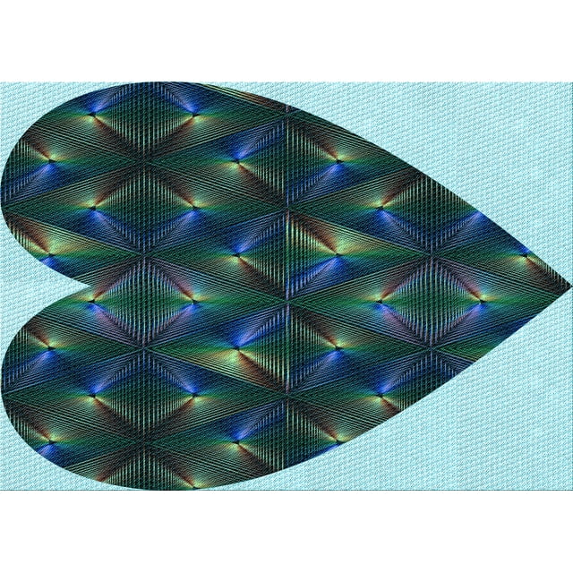 Ahgly Tapis Rectangulaire Lavable en Machine Intérieur Transitionnel Bleu Profond, 2 Pieds x 3 Pieds