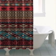 thumbnail image 4 of Colorful Geometric Striped Pattern Shower Curtain 72"x84" ,Bathroom Decorative Shower Curtains Set with 12 Hooks,Modern Waterproof Washable Shower Curtain, 4 of 6