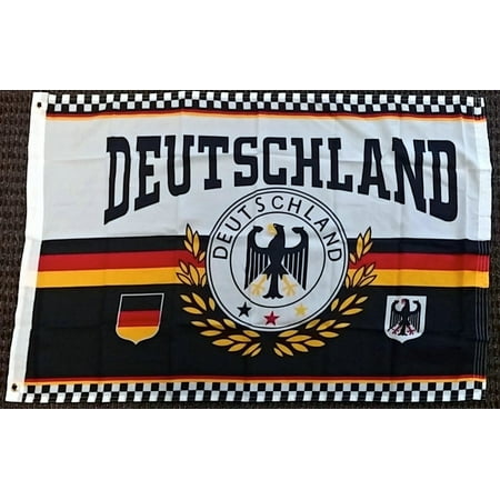 - Deutschland Germany Eagle Crest Rough Tex 100 D Polyester 2x3 Foot Flag Banner