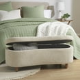 thumbnail image 2 of Bailey Boucle Flip Top Storage Bench, 2 of 5