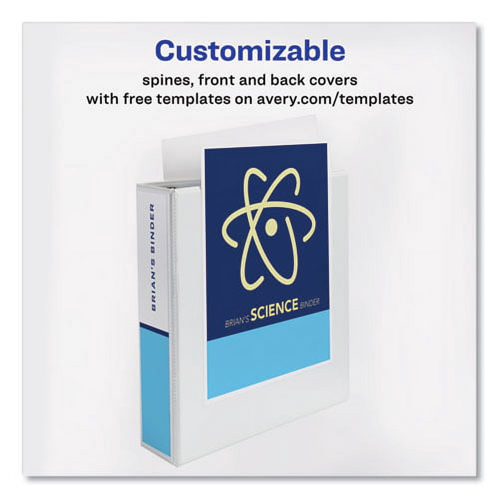 Showcase Economy View Binder With Round Rings, 3 Rings, 2" Capacity, 11 X 8.5, White | Bundle of 5 Each