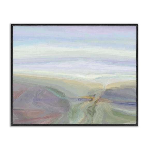 Stupell Industries Contemporary Abstract Pastel Canyon Landscape Black Framed Giclee Art, 30 x 24, by Michael Tienhaara