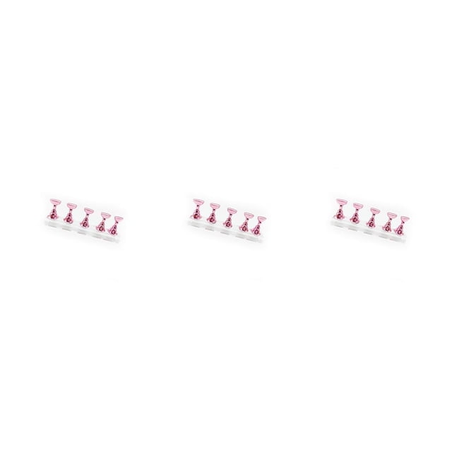 QualitChoice Support à Ongles Pressé Haut de Gamme Mode Individuel Résistant aux Chocs Confortable Perle Pratique Feuille Rose 3Ensemble