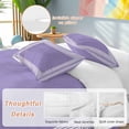 thumbnail image 2 of 3 Piece Purple Greek Key Duvet Cover Set Full Size,Microfiber Comforter/Quilt Cover with Corner Ties and 2 Pillowcases,Geometric Greece Ancient Farmhouse Geo All Season Bedding with Zipper Closure, 2 of 8