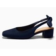thumbnail image 4 of Zapatos de tacón holgado Shoes Coutgo para mujer, tacón bajo y grueso, color azul marino 9.5, 4 of 6