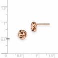 thumbnail image 2 of Beautiful 14k Rose Gold Polished Love Knot Post Earrings, 2 of 2