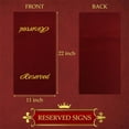 thumbnail image 3 of NOGIS 12 Pieces Reserved Signs for Pews Reserved Pew Cloths 22 Inch Reserved Seating Signs Placeholder for Church Pew Seats Wedding Seating Decoration Church Event (Wine Red), 3 of 7