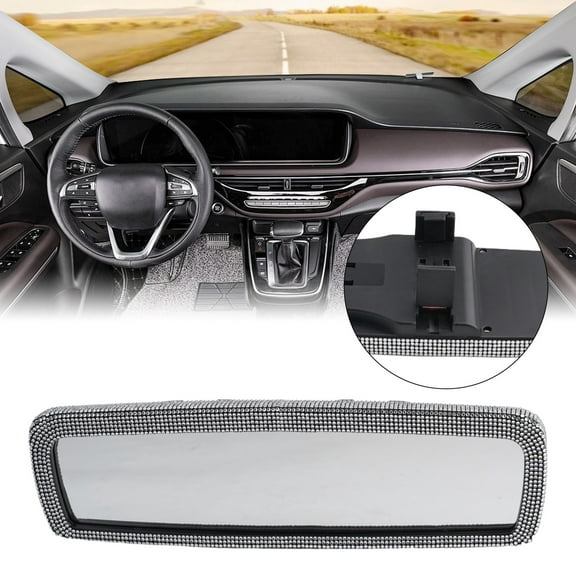 Car Rear View Mirror Accessories With Bling for Crystal Diamonds Interior Trim Cover