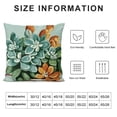 thumbnail image 5 of SHANXI Throw Pillow Covers Square Abstract Succulents Flower Orange Soft Decorative Bedroom Apartment 12x12in, 5 of 5