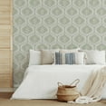 thumbnail image 6 of NuWallpaper Green Primitive Leaves Vinyl Peel And Stick Wallpaper, 216-in by 20.5-in, 30.75 sq. ft., 6 of 8