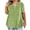 A-Light Green1036, variant on XIAONU Women's Plus Size Blouse Loose Short Sleeve V Neck Pullover Top Soft Casual Daily Streetwear Shirt