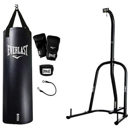 Everlast Single Station Heavy Bag Stand w/ MMA Kit Value Bundle Punching Boxing | eBay