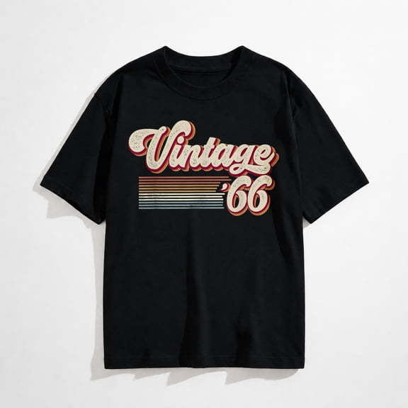 Vintage 1966 Retro Sunset 60th Birthday Graphic T-Shirt
