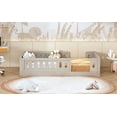 thumbnail image 6 of Wood Twin Size Platform Bed with Guardrail, Natural, 6 of 9