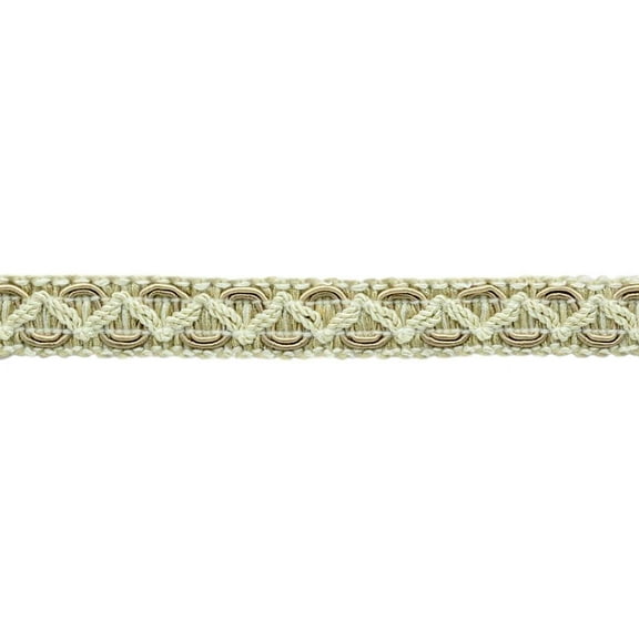 3/4" (1.5cm) Empress Collection Decorative Scroll Gimp Braid Trim # 0075EMPG, Fossil Ivory #W01 (White Ivory, Light Beige) Sold By The Yard (36"/3 ft/0.9m)