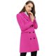 thumbnail image 4 of Abrigo Allegra K para mujer, elegante gabardina de invierno, fucsia, talla grande, 4 of 7