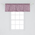 thumbnail image 2 of Ambesonne Floral Valance Pack of 2, Clutter of Roses in Monotone, 54"X18", Plum and White, 2 of 4