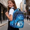 thumbnail image 5 of Yuyamidu Blue Butterfly Backpack for Girls 10-12 5th Grade 17 Inch Lightweight Multiple Compartments Bookbag with Padded Shoulder Straps Back to School, 5 of 8