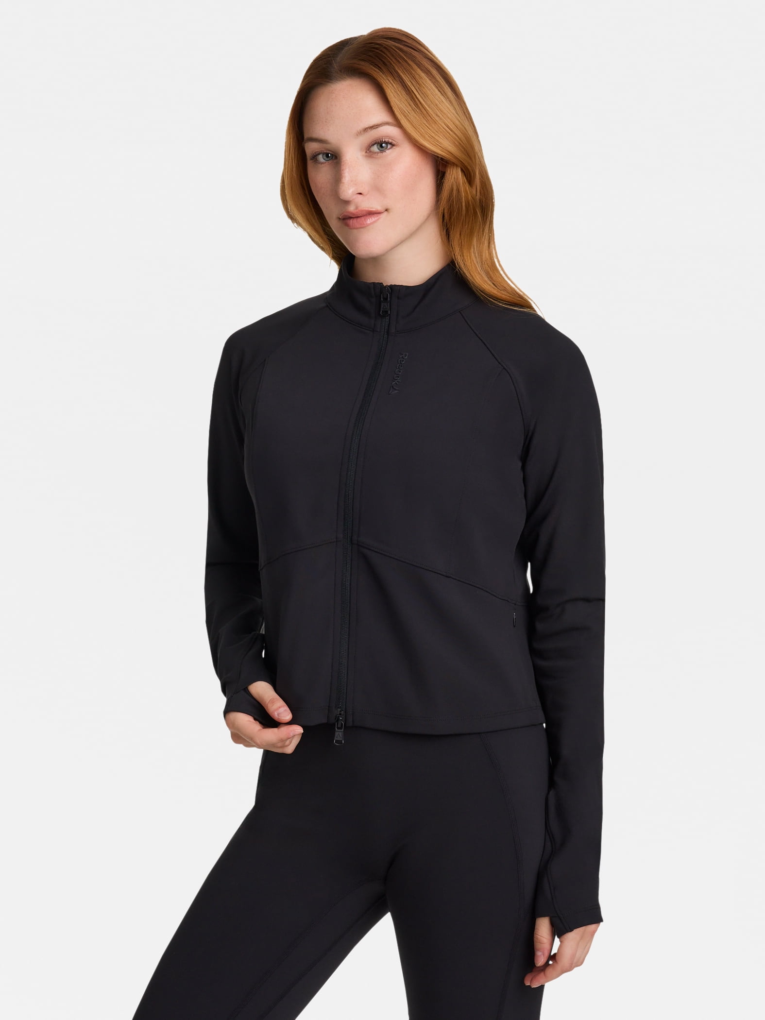 Reebok Women's Reflex Cropped Full Zip Performance Jacket, Sizes XS-4X