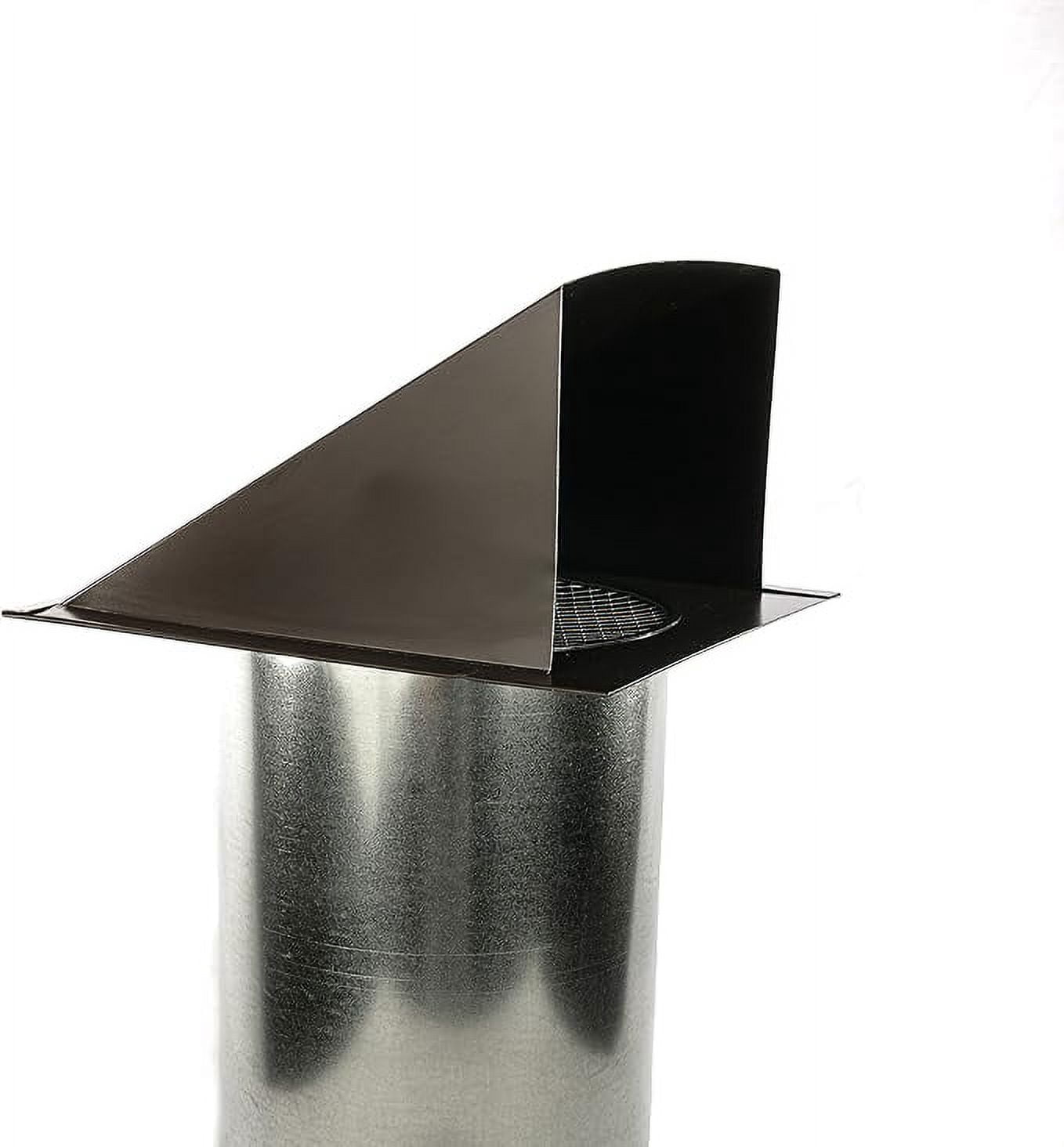 RDP 12" Galvanized Steel Hooded Wall Vent with Screen (Brown)
